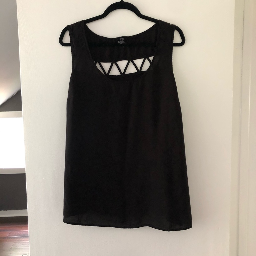 Torrid black tank with back detail - plus size 3x